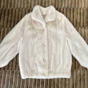 White Mink Fur Coat